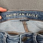 American Eagle Jeggings Size 2 Regular Wash Distressed Super Stretch Denim Jeans Blue Photo 4
