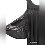 Nina Leonard Lace Cold Shoulder Shift Dress Black XL Photo 4