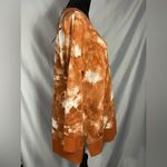 LuLaRoe Hannah Sweatshirt Tie Dye Rust Pumpkin Orange Tunic Medium NWT Photo 2