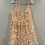 Lulus  Feeling Flirty Blush Pink Floral Applique Dress Large L Photo 1