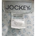 Jockey Womens Long Sleeve‎ Nightgown Blue Floral V Neck Sleepwear Pajama Dress White Size L Photo 3