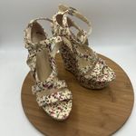 Forever 21  Women’s Floral Print Strappy Wedges Size 7‎ Photo 1