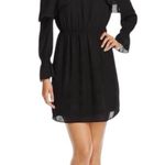 Daniel Rainn NWT Cold Shoulder Mini Dress Long Sleeve Ruffles Black Size Small Photo 0