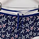 Fabletics Riho Shorts Womens Medium Blue Red White Polyester Start Pattern Draws Photo 1