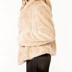 Bardot  Waterfall Faux Fur Jacket In Beige Photo 4