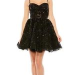 Mac Duggal  20641 Beaded Strap Bustier Sequin Mini Dress 10 Photo 0