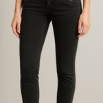 Free People Black Ankle Zip Skinny Jeans Photo 0