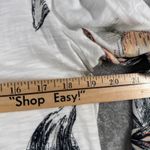 Chico's Shirt Women Floral Print Cotton Blend White Black Pink Floral Medium Photo 7