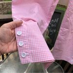 Talbots Perfect Crop Pants Women's 14 Checkers Pink White Barbiecore Gingham EUC Photo 1