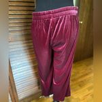 Old Navy  Maroon  Pull On Wide Leg Velvet Look Crop Pants Size M Photo 1
