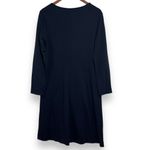 J Jill Shift Dress With Pleat Black Long Sleeve Womens Med Petite Ponte NWOT Size undefined Photo 2