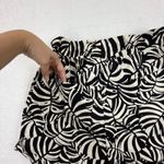 Farm Rio  Anthropologie Palm Leaf High Waisted Paperbag Shorts M Black White Photo 7