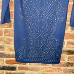Nicole Miller Artelier Navy Blue Stud Embellished Mini Dress Women's Size Small Photo 3