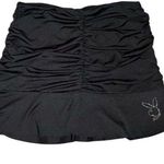 Playboy  black bling bedazzled pleated mini tennis skirt Photo 3