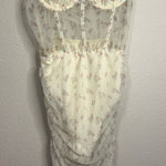Tic Toc Floral Cream Mini Dress Photo 0