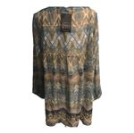 Como Black NWT  Plus Size Sheer LS Paisley Top Photo 1