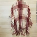 Banana Republic {OS} NWT Mariana Plaid Red Fringe Komono Blanket Cashmere Blend Photo 2