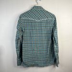 Panhandle Size M Shirt Rough Stock Slim Fit Plaid Pearl Snap Long Sleeve Women’s Blue Size M Photo 7