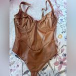 Popilush Leather Corset Bodysuit for Women Shape Photo 1