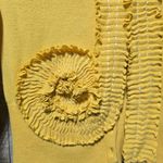 Sparrow Anthropologie Mustard Yellow Ruffle Button Cardigan Sweater Size M Photo 2