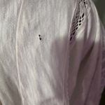 Soft Surroundings White Lace Crochet Caftan Swim Cover-up Poncho w/ Tassels Size S/M. Photo 3