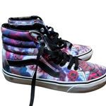 Vans  Off The Wall Skate Shoes High Top Floral Rose Print US Women Size 6.5 Photo 5