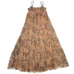 Anthropologie NWT by Sequined Tulle Maeve Maxi in Neutral Tank Dress XS Photo 1