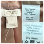 J.Crew Women's Wool Blend Stadium Cocoon Zip Front Coat Pink Women's Size 0 Photo 13