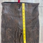 Spanx Faux Leather Snakeskin Leggings in Brown Snakeskin Women's Small Photo 13