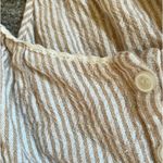 Brown and white striped babydoll top Photo 4