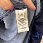 Pilcro Relaxed Blue Velvet Colorful Luxury Holiday Blouse‎ 8  Anthropologie Mara Photo 7