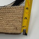 Abeo Delano Espadrille Wedge Sandal Black Leather Peep Toe Slip On 9N Crisscross Size 9 Photo 8