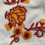 Melloday Embroidered Floral Striped Sundress Smocked Back Ruffle Hem Strapless White Size XS Photo 10