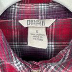 Duluth Trading Co Womens Plaid Flannel Shirt Long Sleeve Button Small Red Photo 3