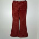 Theory Women’s Red Orange Velour Flare Pants Size 6 Photo 1