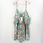 City Chic Romper Size 18 NWT Cold Shoulder Tropical Resort Summer Plus Curvy Photo 1