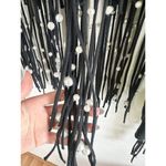 80’s Pearl Fringe Bolero Jacket size large Black Photo 8