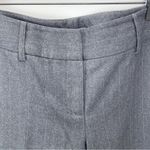 Ann Taylor Y2K Grey Wool Pinstripe Wide Leg Dress Pants - Size 4 | Lined Vintage Photo 2