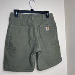 Carhartt Women's Original Fit Crawford Canvas Work Shorts 6 Sage Green Photo 3