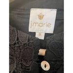 J.Marie The Seraphina Dress Small Long Sleeve Mesh Flower Applique Black NWT Photo 8