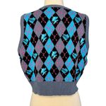 MONSTER HIGH Goth Schoolgirl Alumni Sweater Argyle Vest Embroidered Skull Sz XL Photo 7