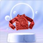 Forever 21  sweeter Faux fur Bright orange Light Weight Sweater Size L  Orange Photo 3