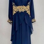 JJ's House JJ ‘S Jumpsuit/Pantsuit V-Neck Floor-Length Chiffon Evening Dress With Appliques Photo 0