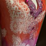 Cute Options Swimsuit Cover Beaded‎ 3/4 Sleeve Semi Photo 6