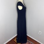 NWT Theia Black‎ Cap Sleeve Maxi Beaded Evening Dress Sz 10 Black Photo 4
