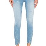 Amo Twist skinny light wash distressed jeans with front slit in sweet cheeks 27 Photo 13