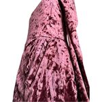 Francesca’s Mi Ami Leticia Burgundy Crushed Velvet 90s Mini Dress Size Medium Red Photo 5