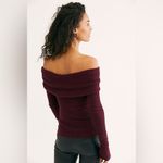 We The Free Off-Shoulder Burgundy Sweater Photo 1