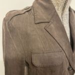 Chico's 🌸  Brown Silk Blazer button top 1 S M vintage vtg Photo 1