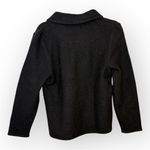 Vintage Wool Christmas Holiday Cardigan Black Embroidered Cardinals Poinsettia S Photo 1